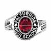 Customized Sterling Silver Women’s (Ladies) High School Class Ring Gem Collection cubic zirconia Birthstone class rings graduation gifts-Custom Made Class ring
